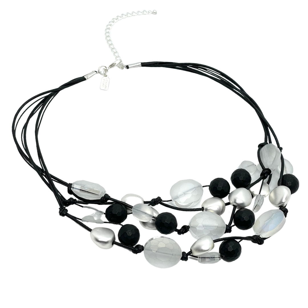 Black, White and Silver Torsade