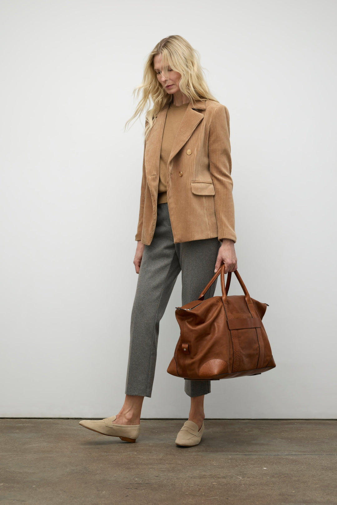 Corduroy double breast jacket