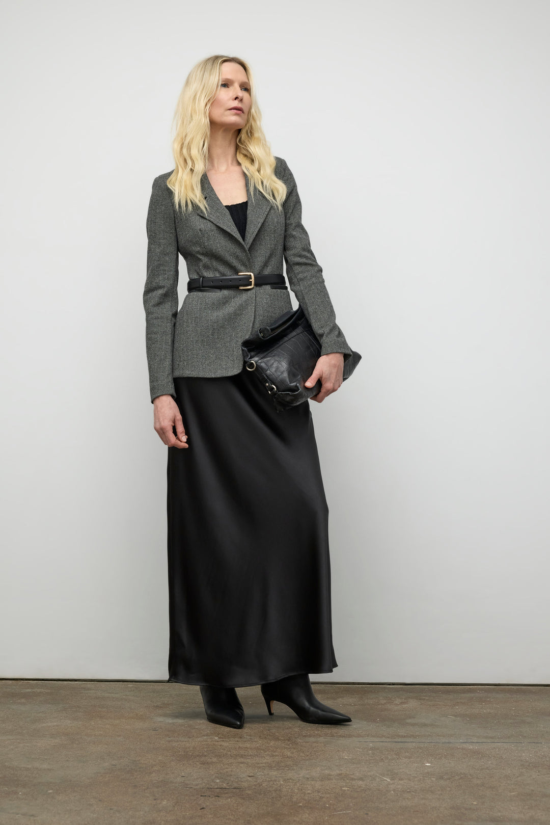 Chevron knit fitted jacket