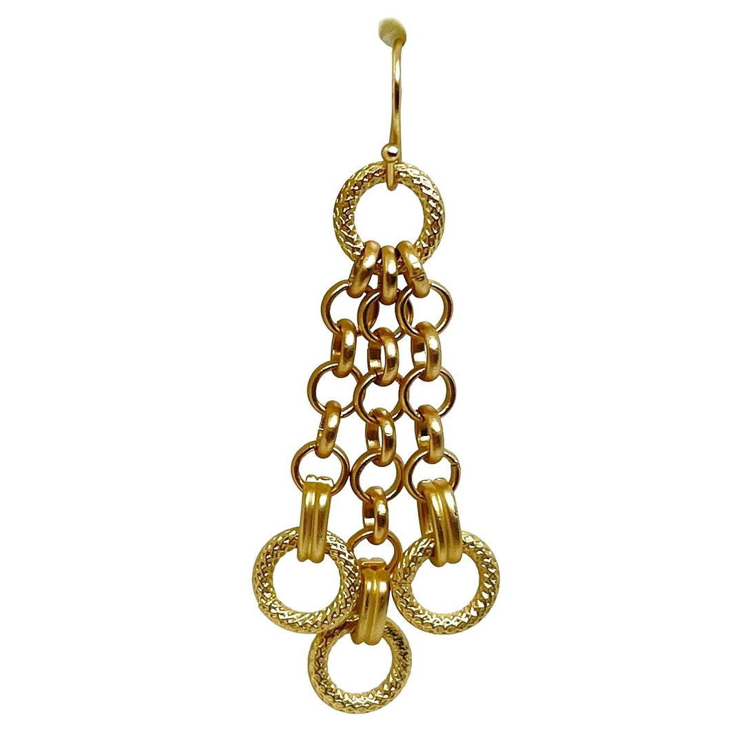 Three Strand Matte Gold with Roundels