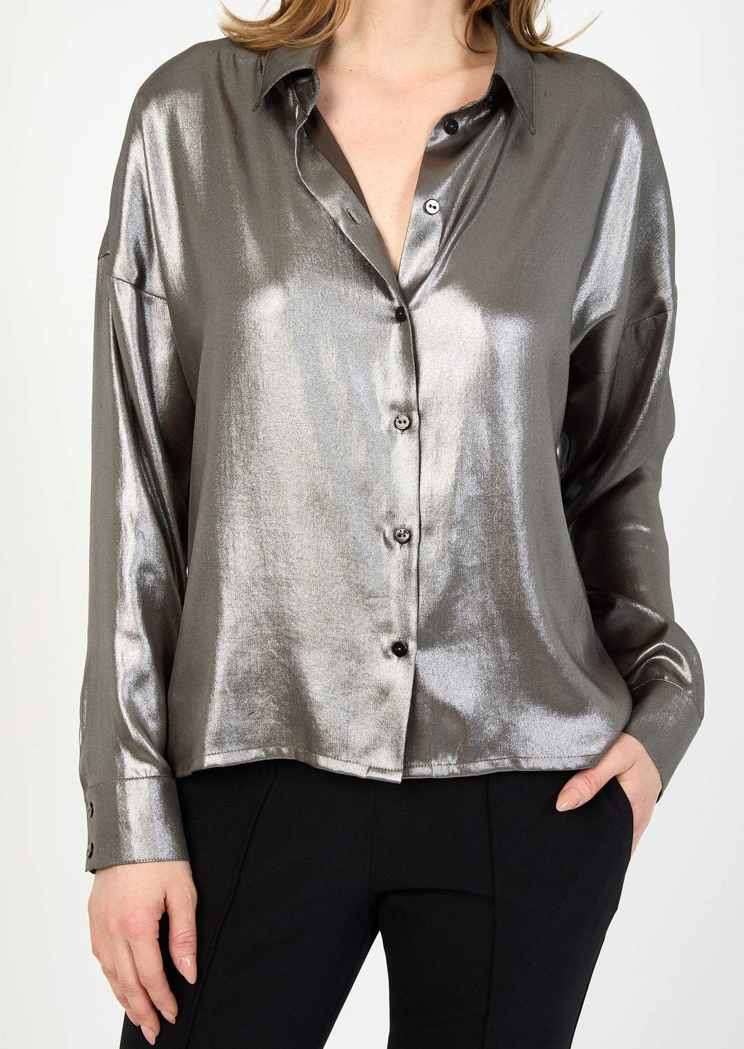 FOILED SATIN SHIRT