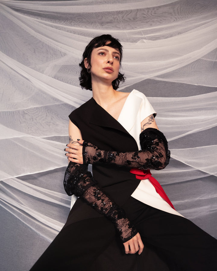 Maison Marie Saint Pierre | Dress | KHADIMAR | Black | White | Red