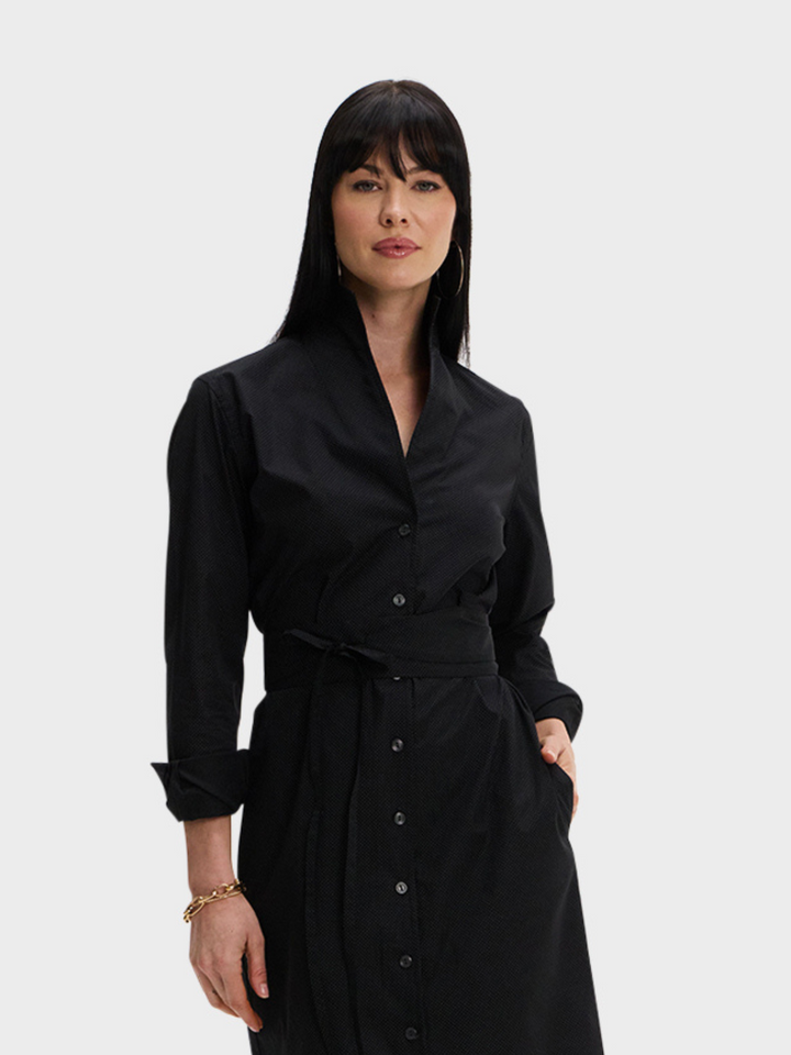 SHIRT DRESS: BLACK DIAMOND