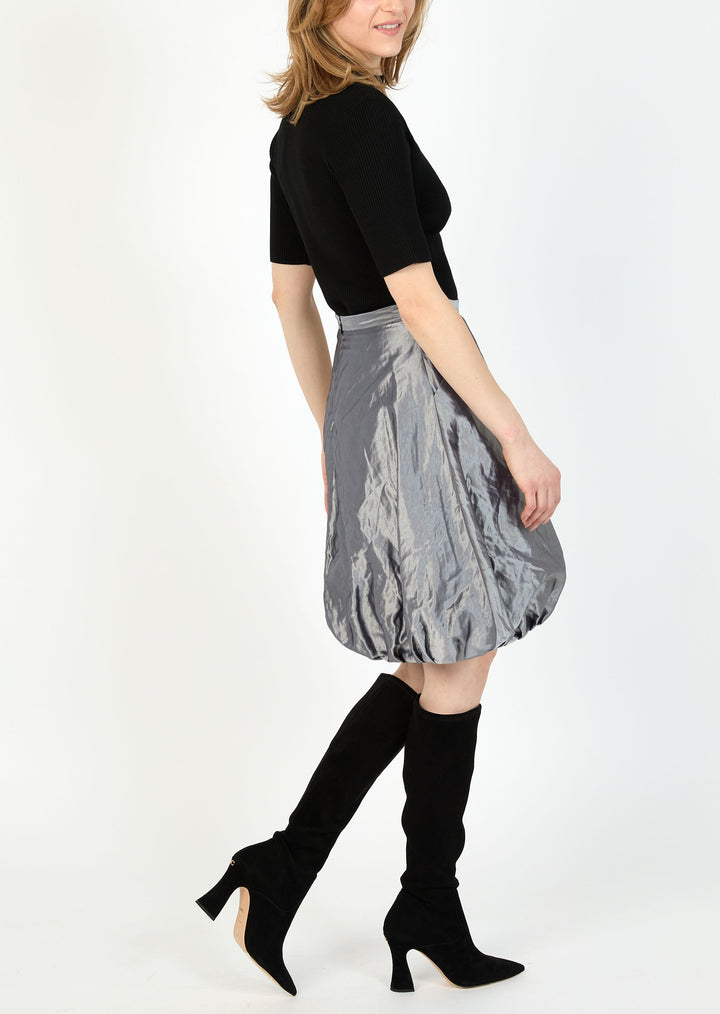 METALLIC TAFFETA BUBBLE SKIRT