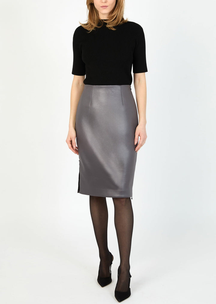 PELLE KNIT MOTO SKIRT