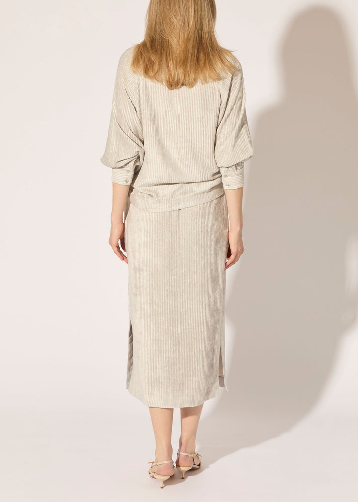 Corded Viscose Midi Skirt - PREORDER