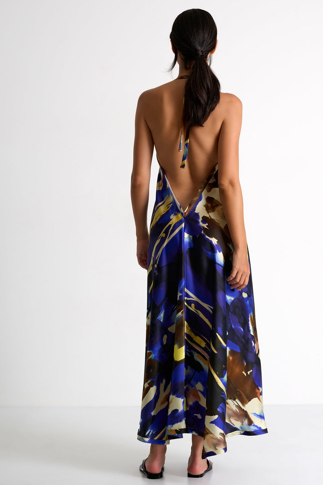 Halter Style Silk Maxi Dress 02 / 951 Marrakech