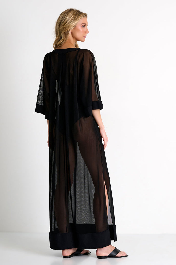 Mesh Maxi Dress With Mosaic Cutouts 02 / 800 Black