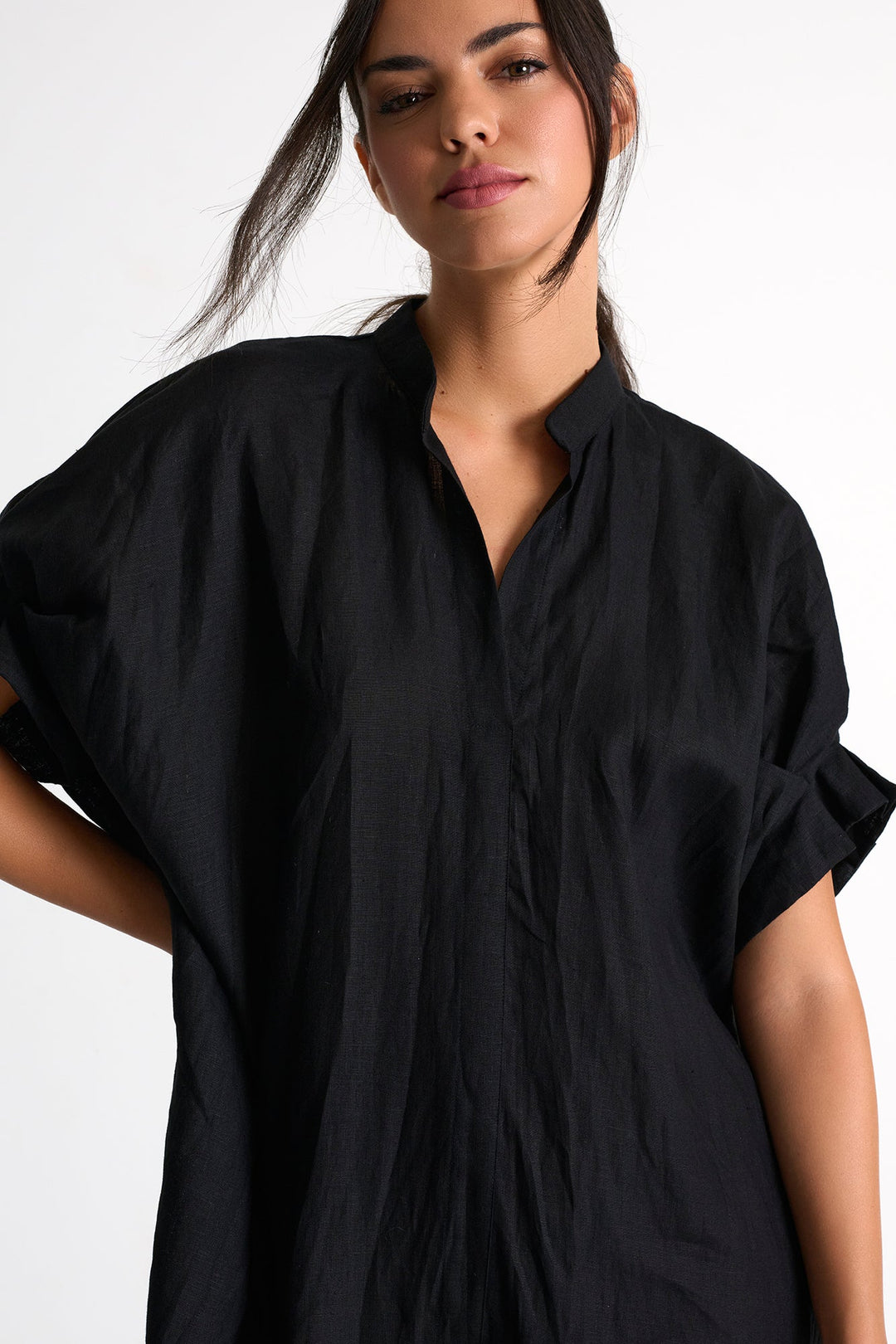 Linen Tunic Dress 02 / 800 Black