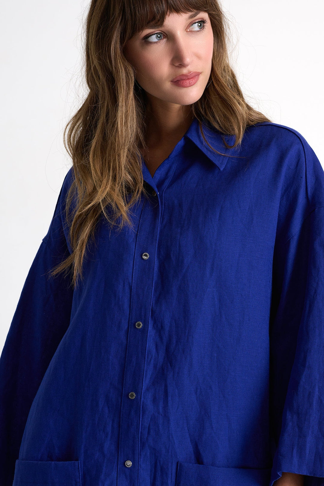 Linen Shirt 02 / 560 Blue Majorelle