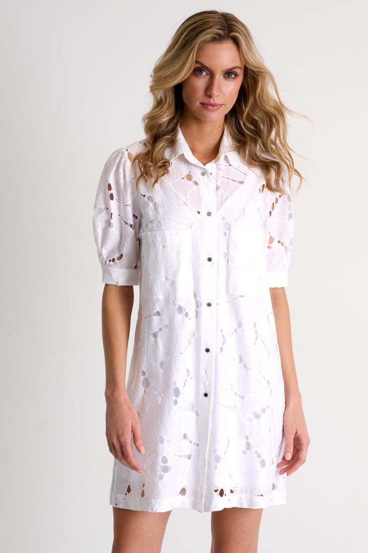 Modern Lace Puff Sleeves Dress - 42563-66-000