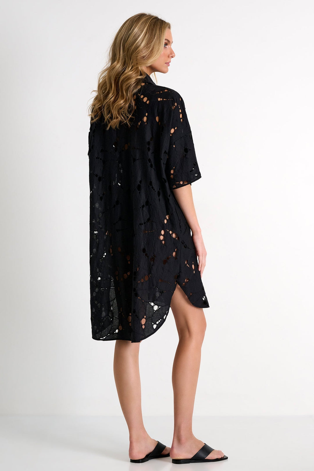 Modern Lace Shirt Dress 02 / 800 Black