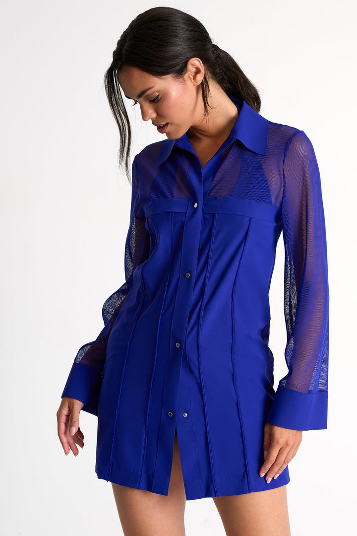 Grid Mesh Beach Shirt - 42595-85-560