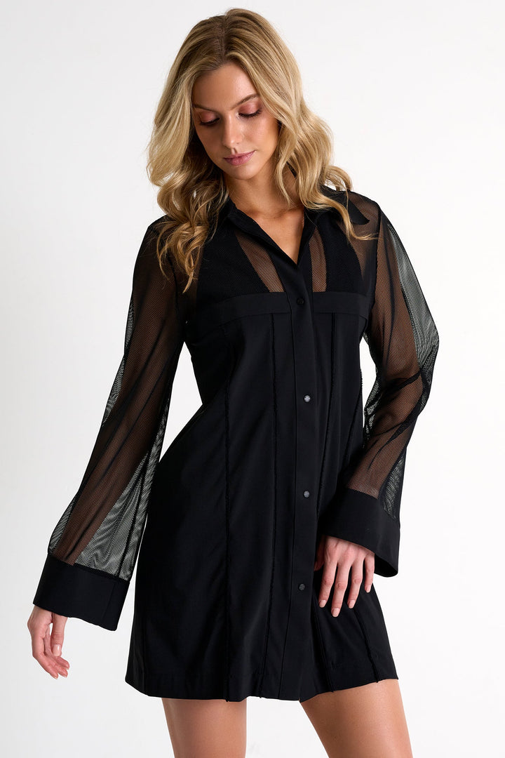 Grid Mesh Beach Shirt - 42595-85-800