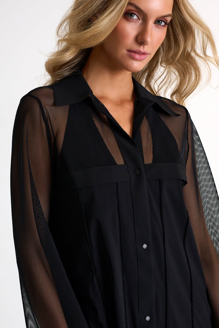 Grid Mesh Beach Shirt - 42595-85-800