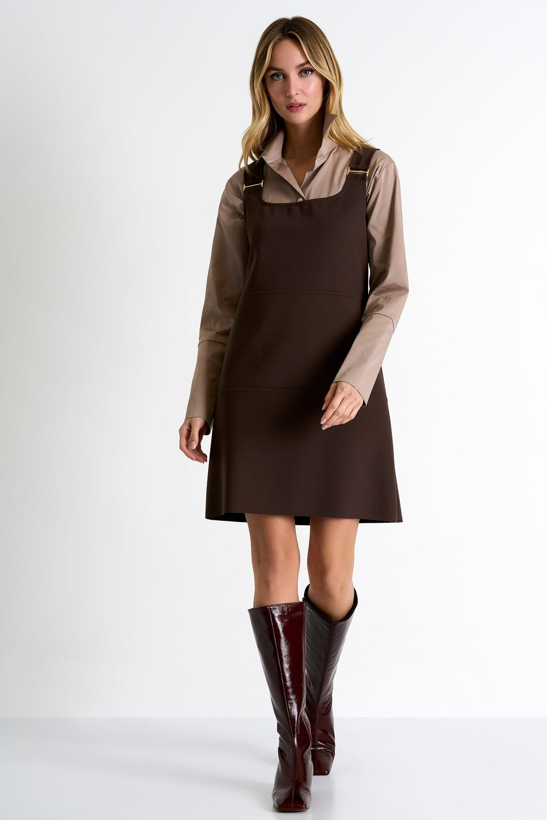 52267-77-770 - Dress 2 / 770 Chocolate / 75% POLYAMIDE, 25% ELASTANE