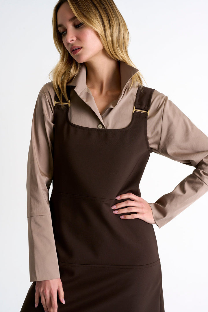 52267-77-770 - Dress 2 / 770 Chocolate / 75% POLYAMIDE, 25% ELASTANE