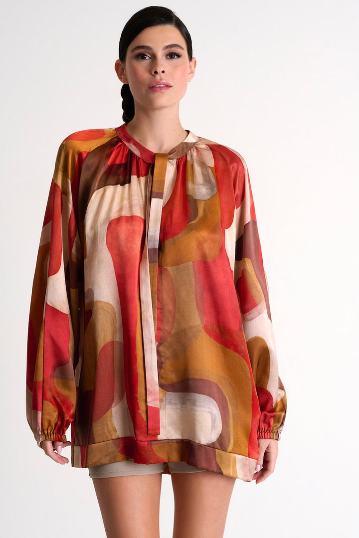 Silk Blouse - 52421-62-956 02 / 956 Sunset / 100% SILK