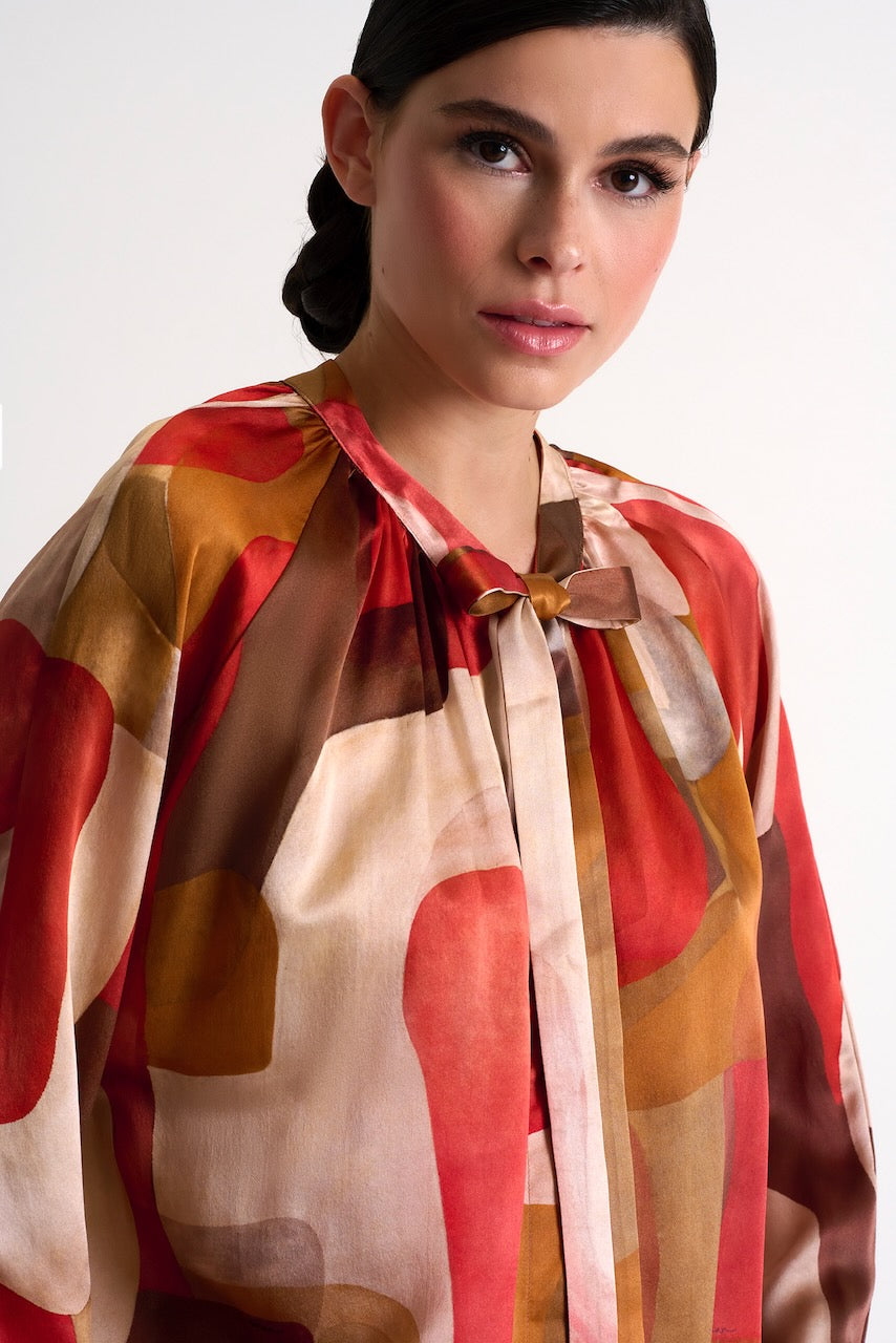 Silk Blouse - 52421-62-956 02 / 956 Sunset / 100% SILK