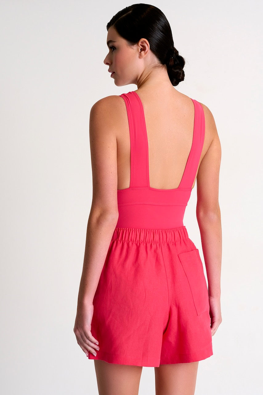 Linen Shorts - 52436-55-300 02 / 300 Pink / 100% LINEN
