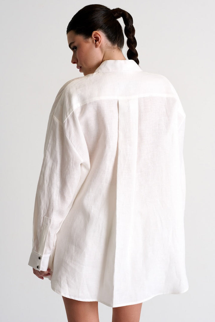 Linen Shirt - 52436-83-000 02 / 000 White / 100% LINEN