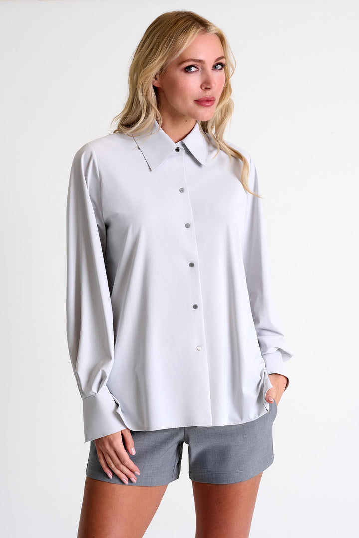 Long-Sleeve Lycra Shirt - 52455-82-160 02 / 160 Silver Gray / 75% POLYAMIDE, 25% ELASTANE