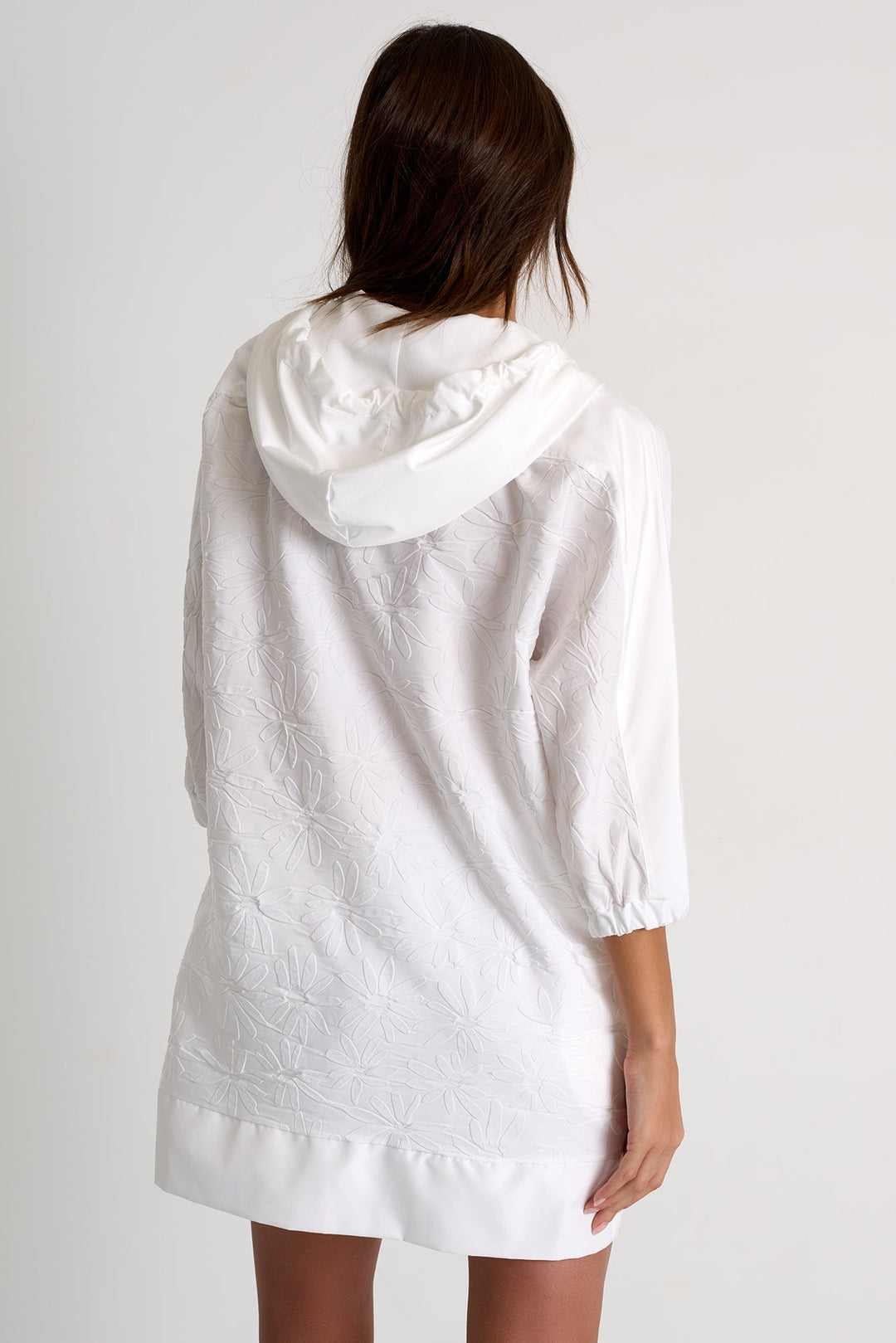 Floral Hooded Dress - 52518-65-020 02 / 020 Cream / 100% POLYESTER