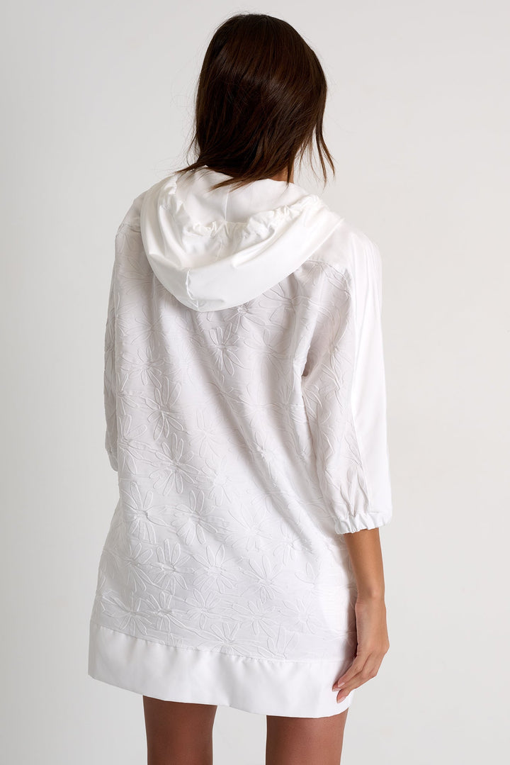Floral Hooded Dress - 52518-65-020 02 / 020 Cream / 100% POLYESTER