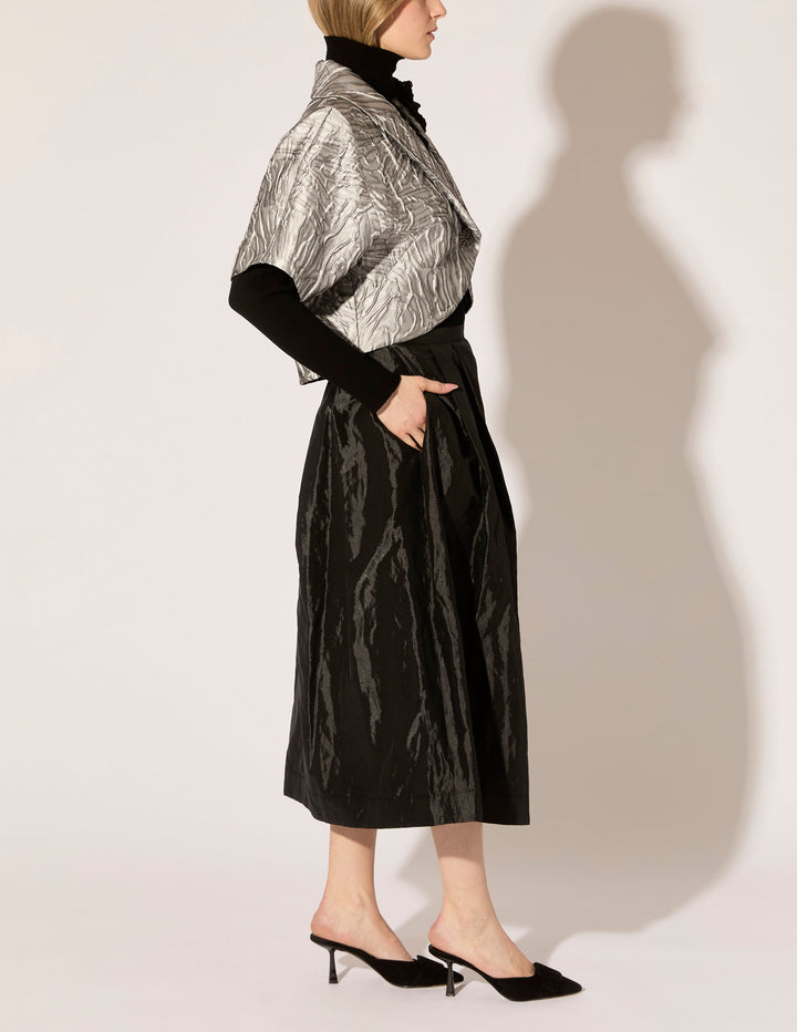 Foliage Relief Jacquard Cropped Jacket - PREORDER