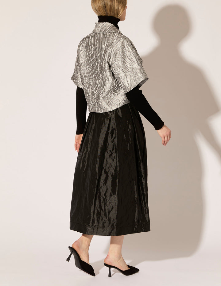 Foliage Relief Jacquard Cropped Jacket - PREORDER
