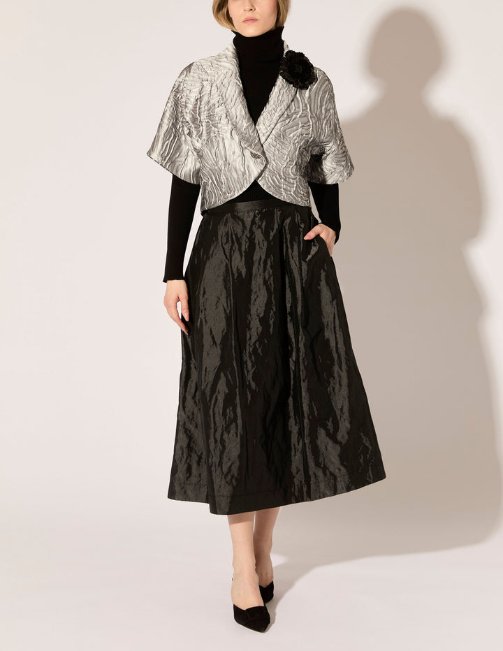 Foliage Relief Jacquard Cropped Jacket - PREORDER