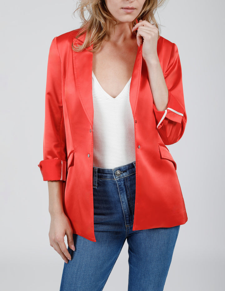 STRETCH SATIN JACKET