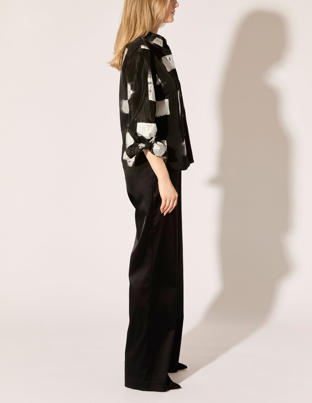 Brush Stroke Taffeta Blouse - PREORDER