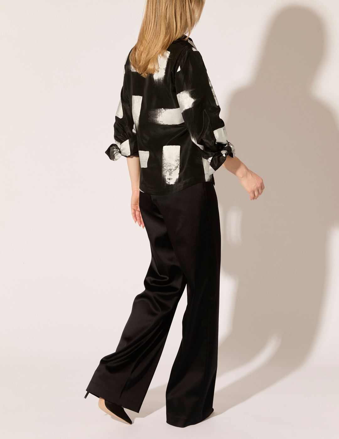 Brush Stroke Taffeta Blouse - PREORDER