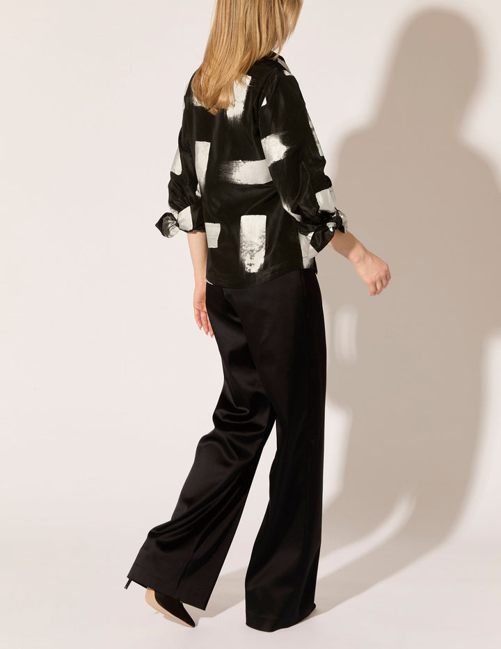 Brush Stroke Taffeta Blouse - PREORDER