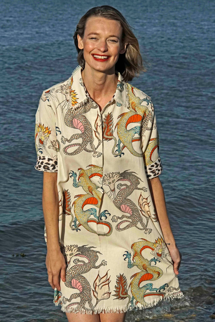 Chatham Dress Dragon Print