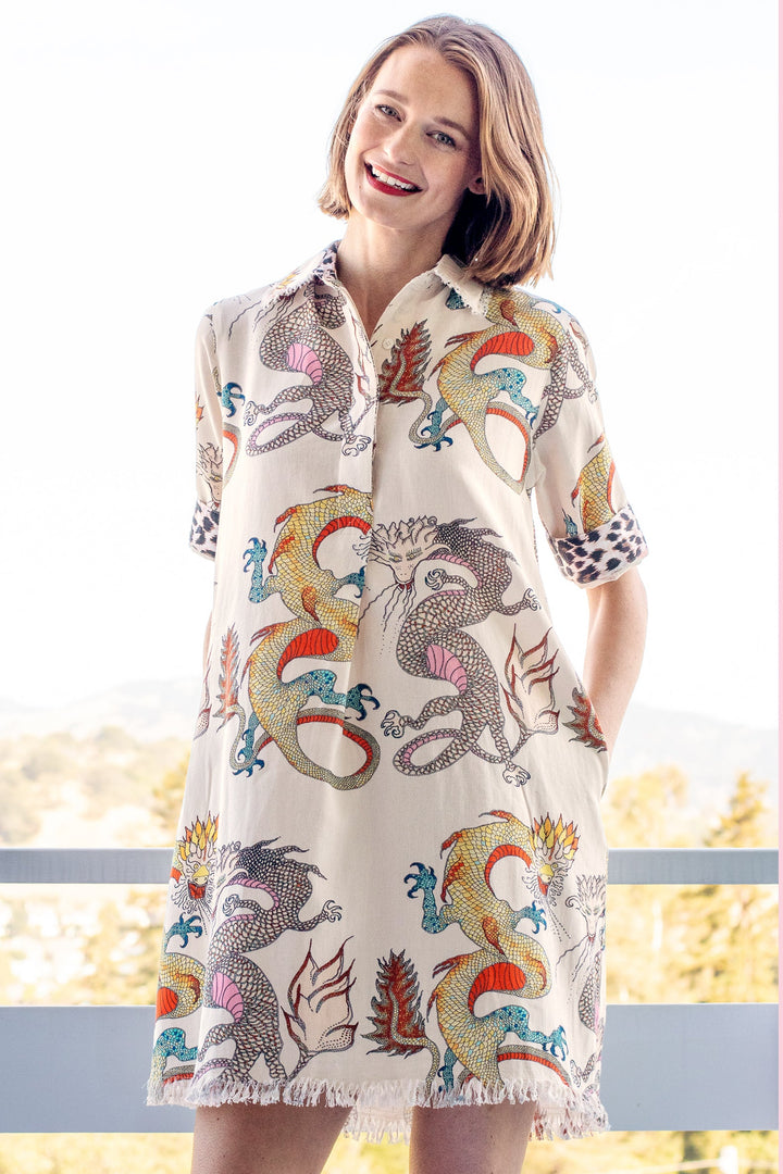 Chatham Dress Dragon Print