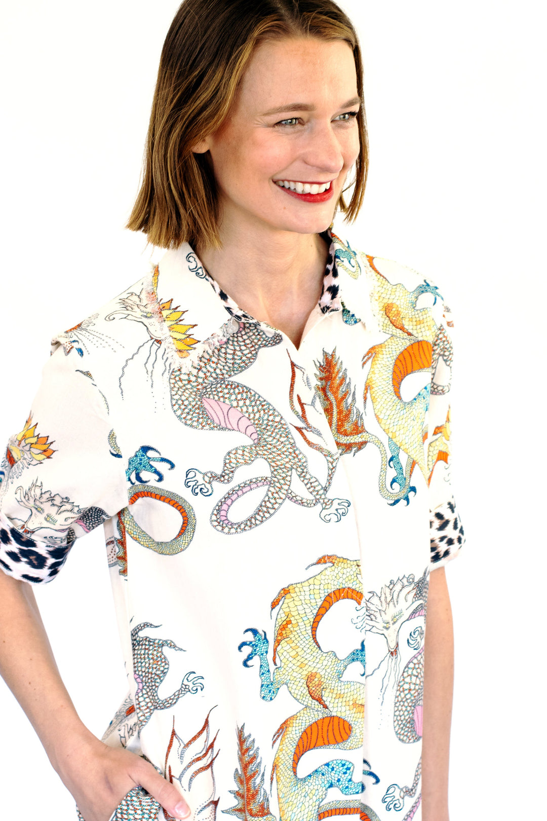 Chatham Dress Dragon Print