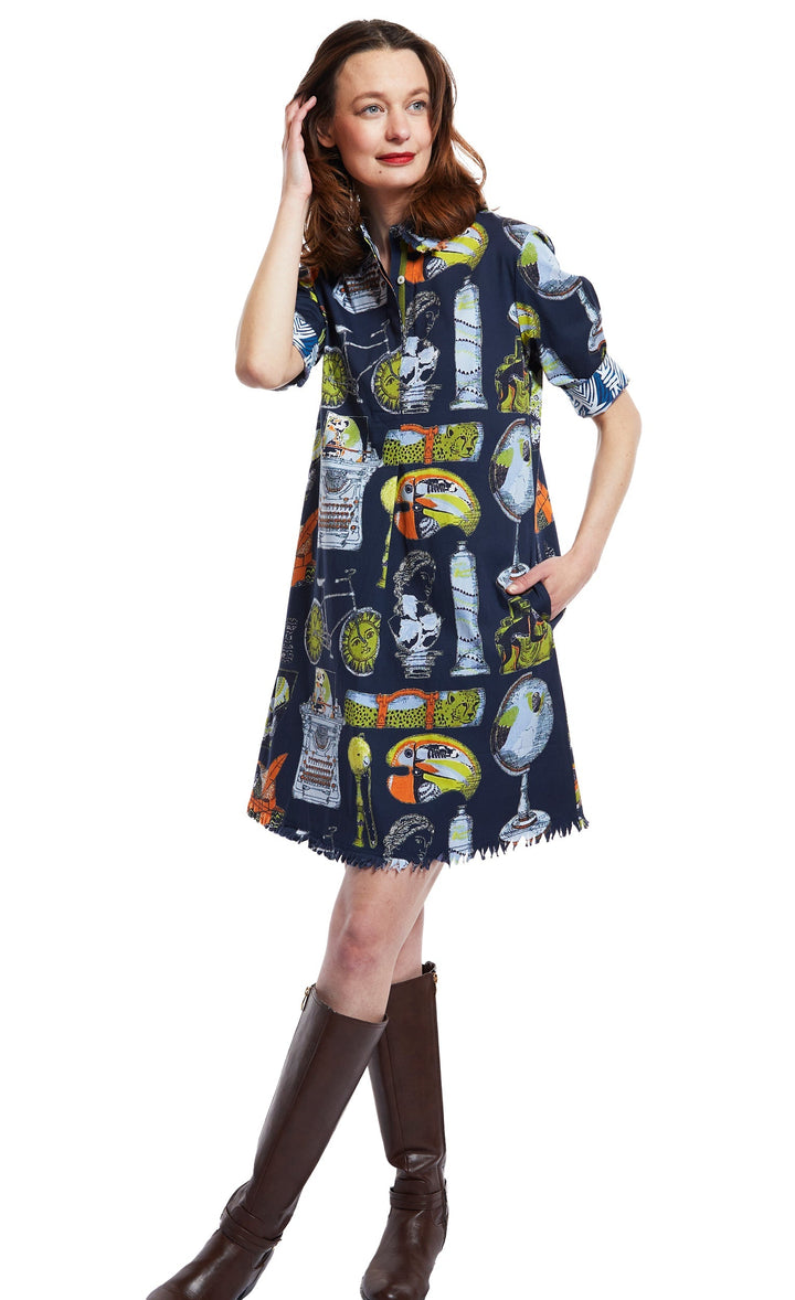 Chatham Dress Vintage History Print