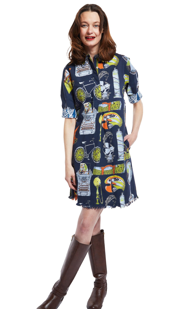 Chatham Dress Vintage History Print