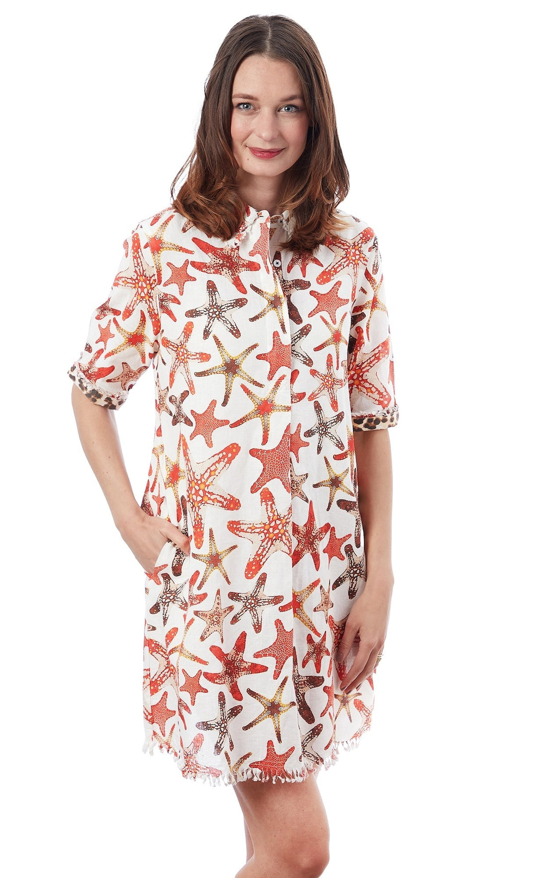 Chatham Dress Starfish Print