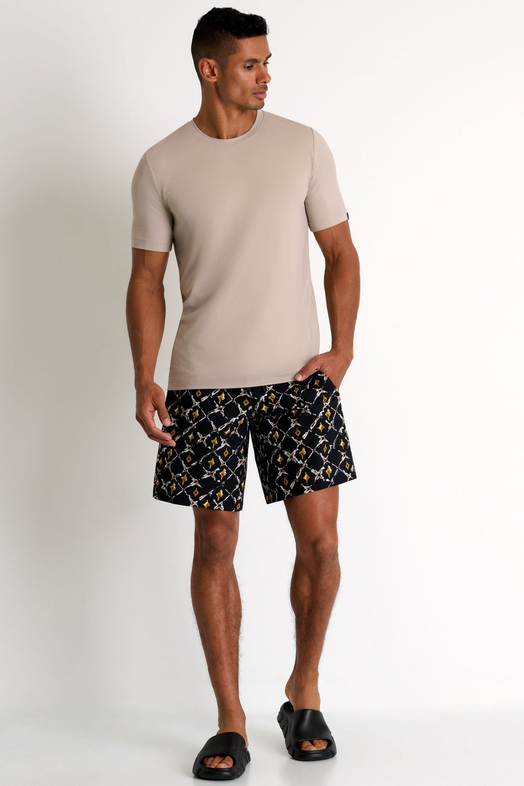 Microfiber Crew Neck T-Shirt - 62520-81-100 TP/XS / 100 Beige Tilia / 85 % POLYAMIDE, 15% ELASTANE