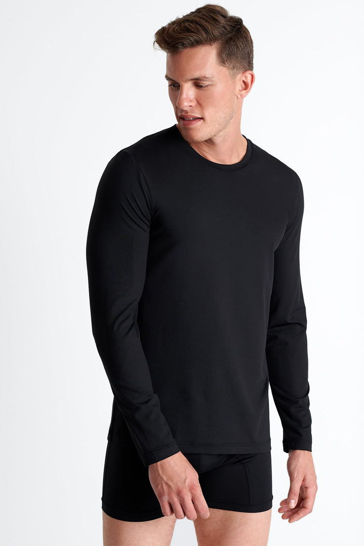 Microfiber Long-Sleeve Crew Neck  - 62520-82-800