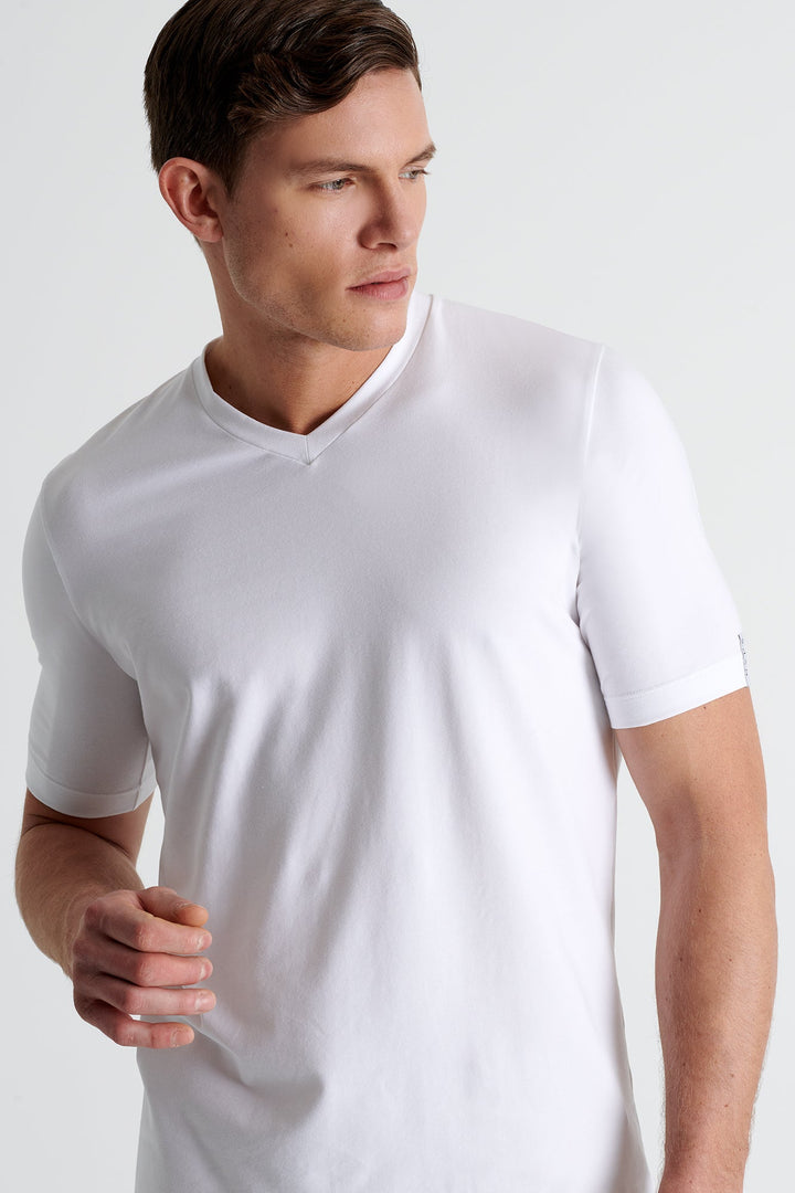 Microfiber V-Neck T-Shirt - 62520-91-000