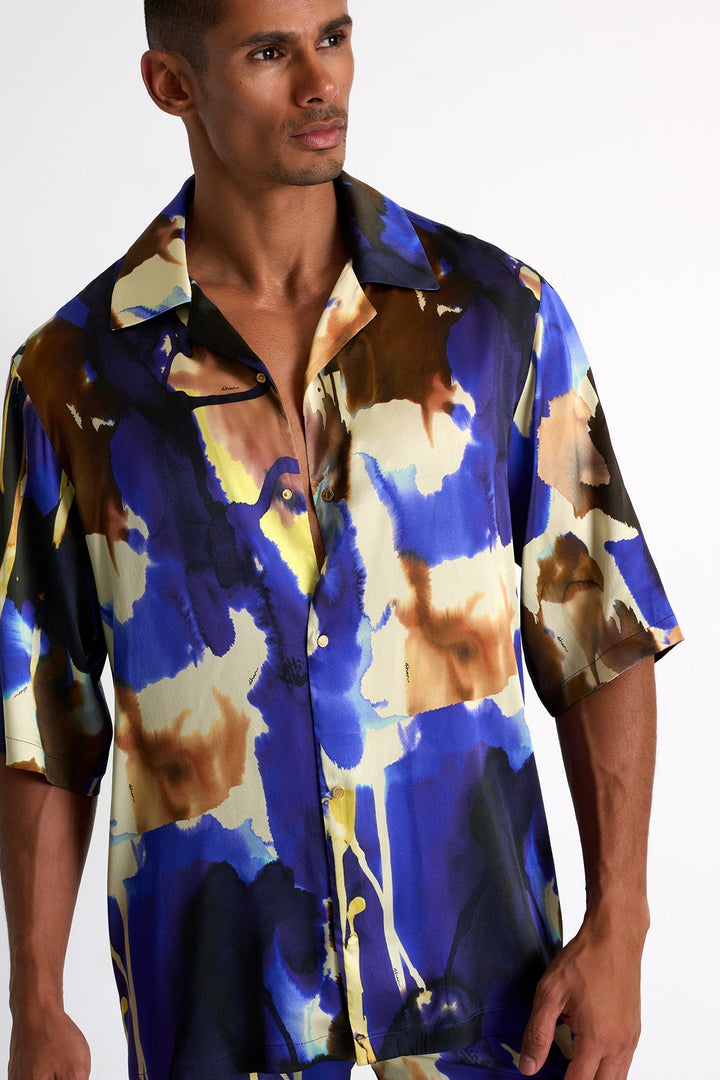 Silk Dress Shirt - 62521-80-951 TP/XS / 951 Marrakech / 95% SILK 5% ELASTANE