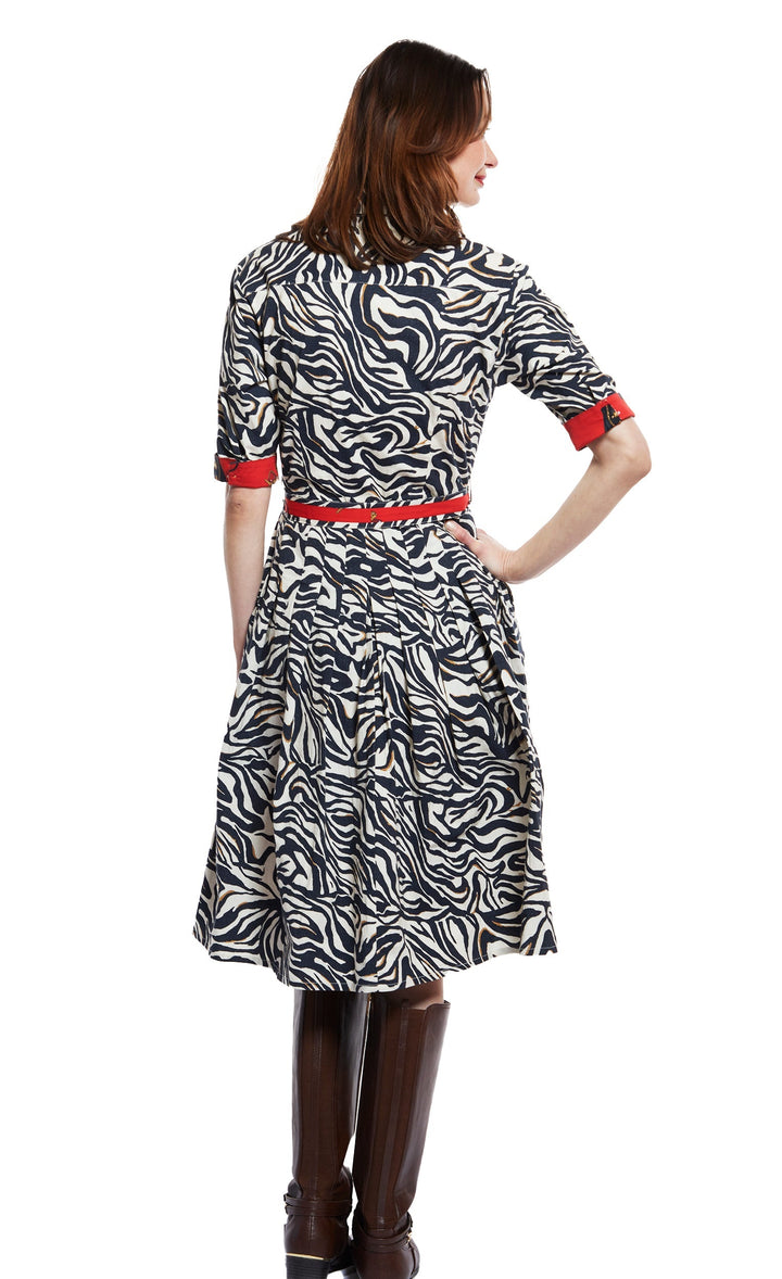 Mrs Maisel Dress Black And White Zebra Print XS / 663-F833