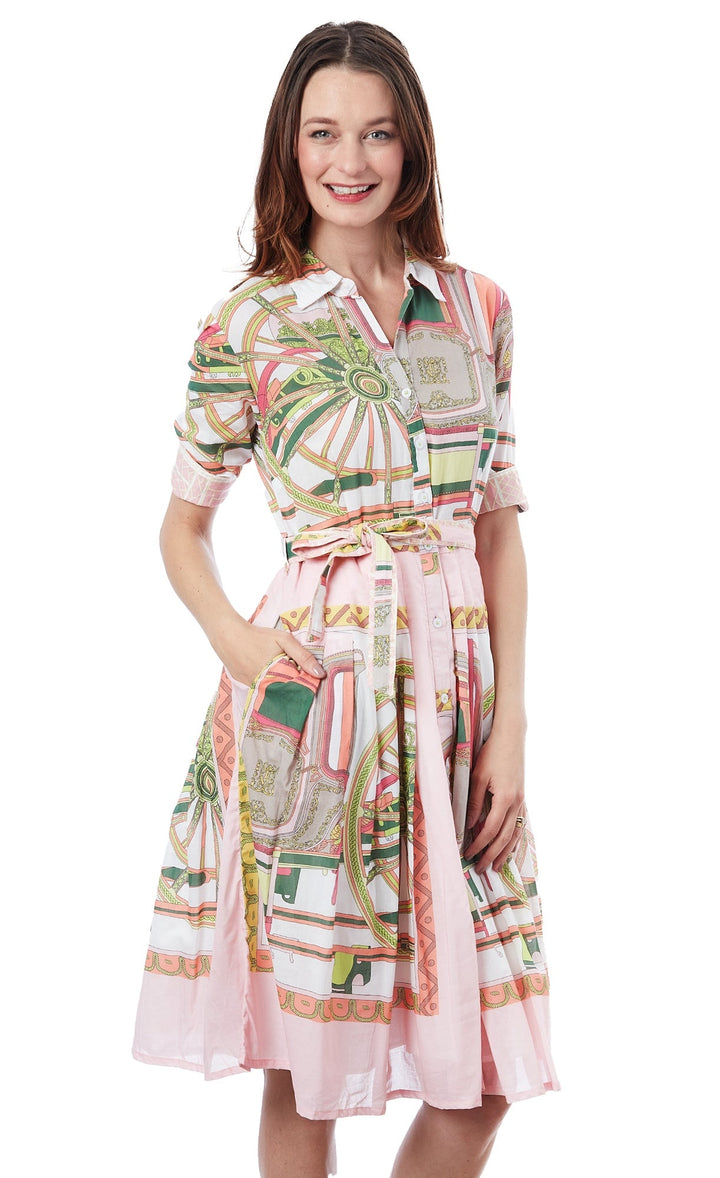 Mrs Maisel Pink Wheel Dress XS / 663-R1612