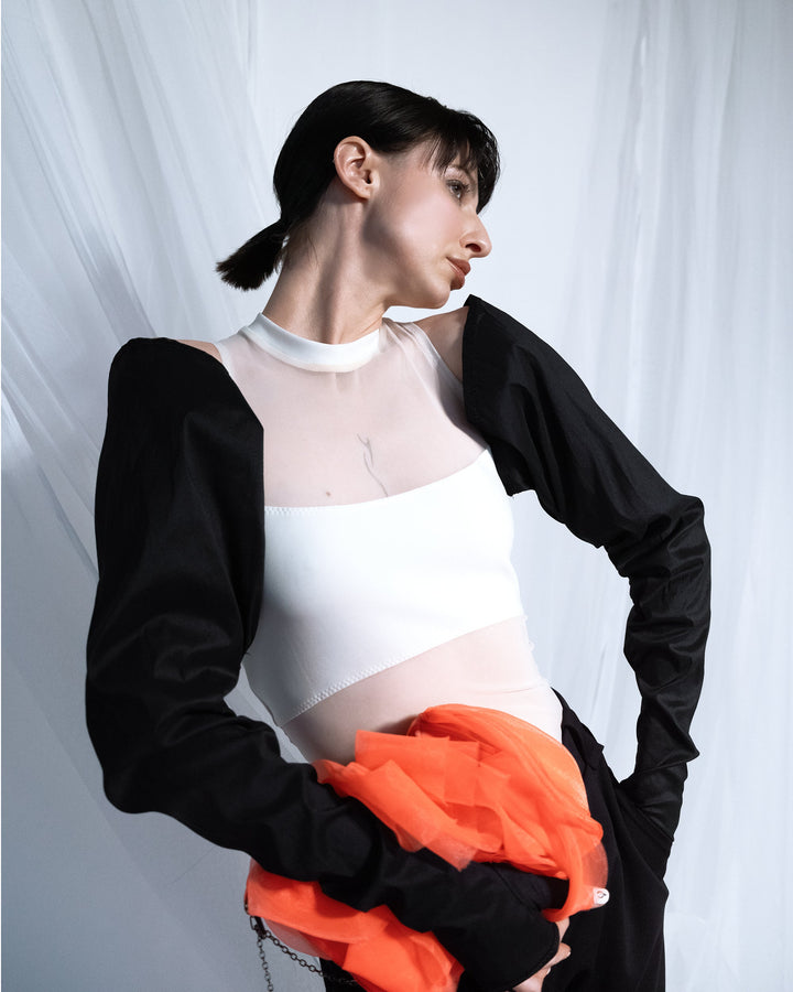 Maison Marie Saint Pierre | Gloves | WELLINGTON | Black | Top | KAITO | White