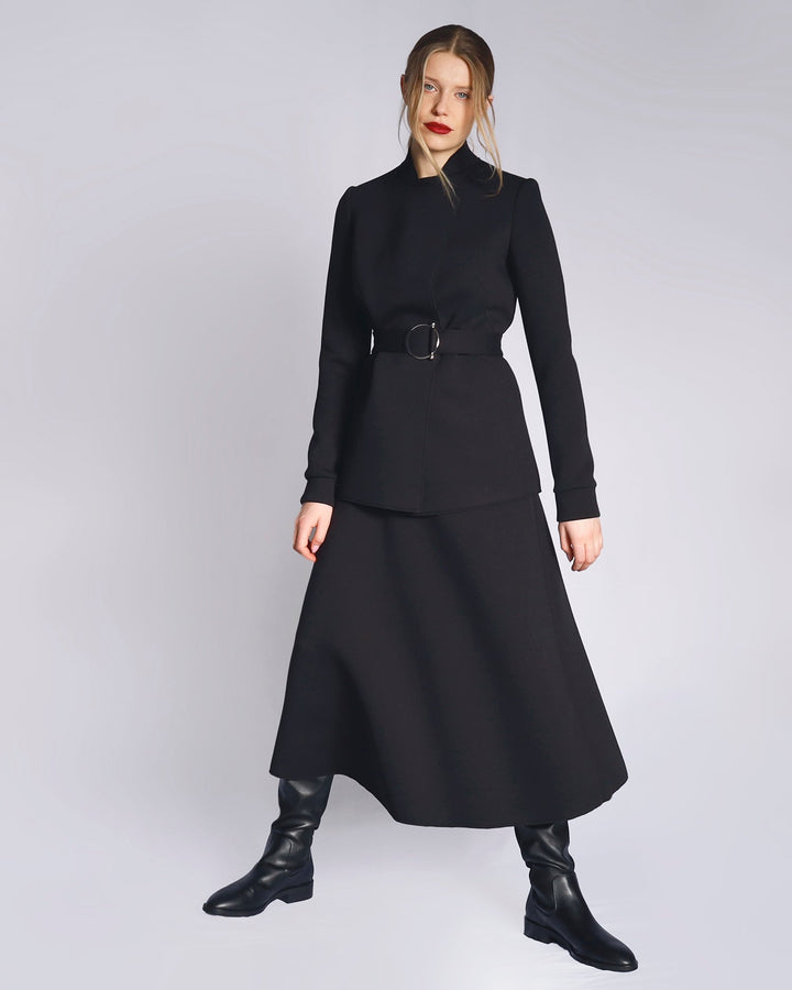 Maison Marie Saint Pierre | Skirt | HUMPHREY | Black | Belt | HAZEL | Black