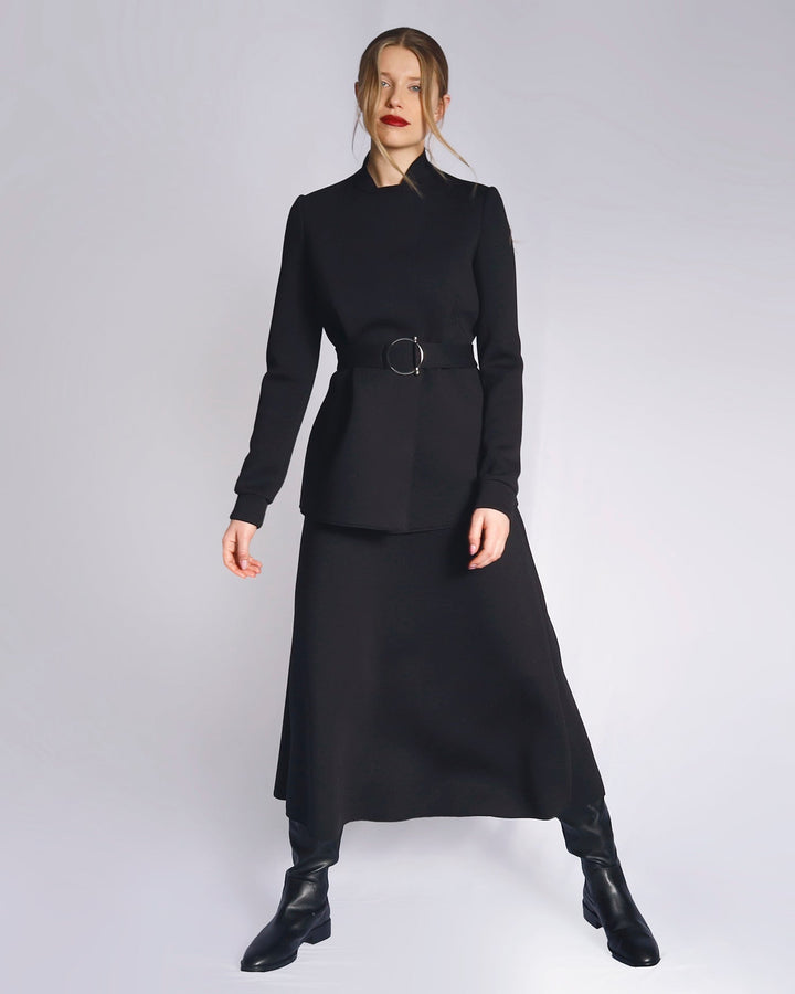 Maison Marie Saint Pierre | Skirt | HUMPHREY | Black | Belt | HAZEL | Black